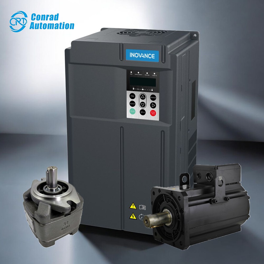 Inovance Servo Drive Set IS580T040-R1/22KW with Servo Motor ISMG1-24D17CD Hytek Oil Pump HG1-63 & Supporting Accessories